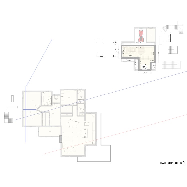 PLAN RENO GARAGE DÉTACHÉ 5. Plan de 17 pièces et 191 m2