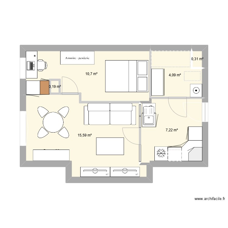 Lot41. Plan de 6 pièces et 38 m2