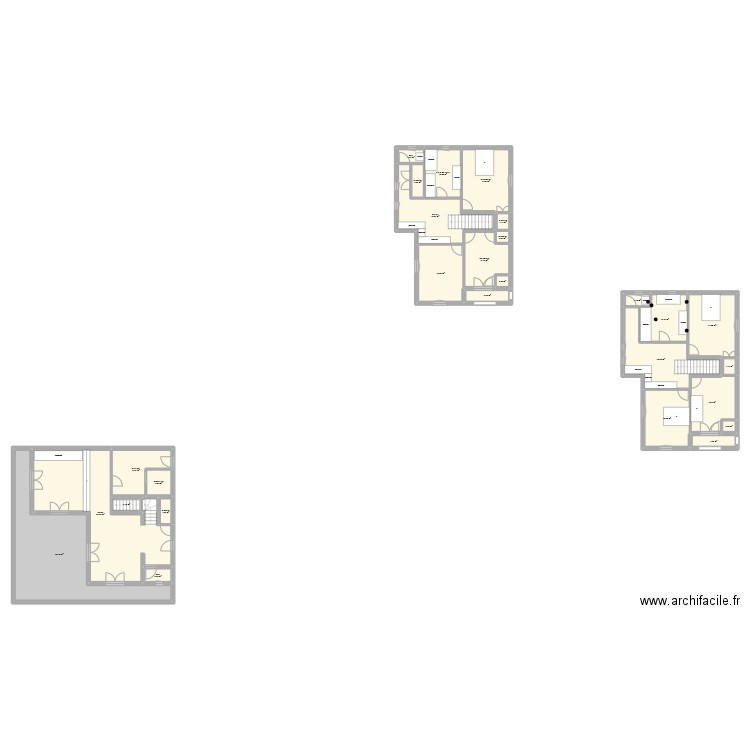 MAISON. Plan de 27 pièces et 296 m2