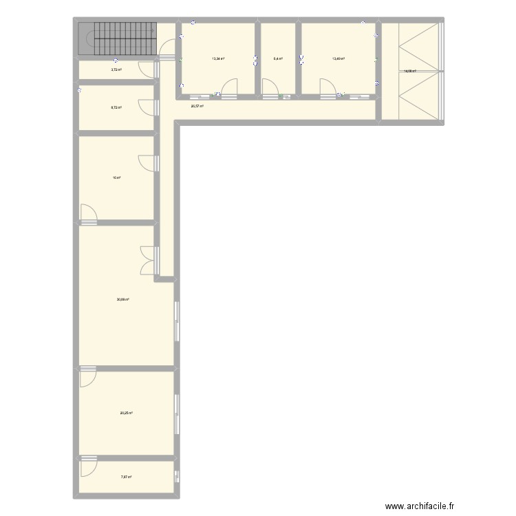 RDC PAVILLON NSAM. Plan de 11 pièces et 161 m2