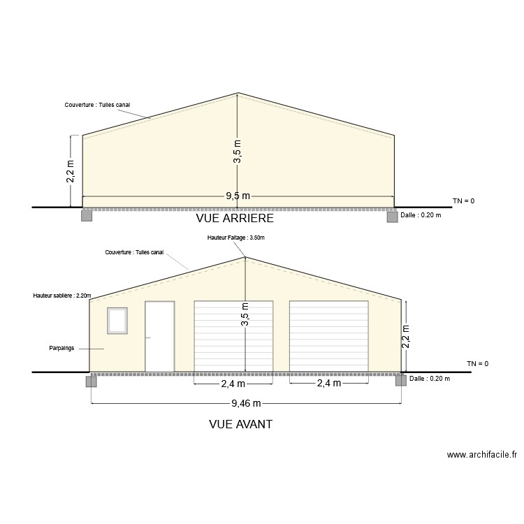 Plan des coupes ok. Plan de 0 pièce et 0 m2