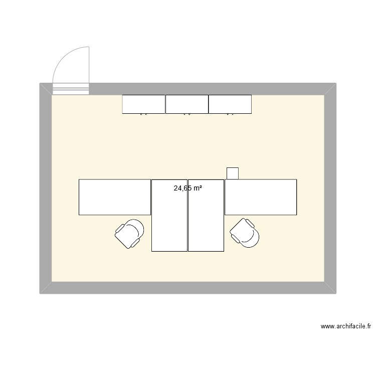 plan bbl. Plan de 1 pièce et 25 m2