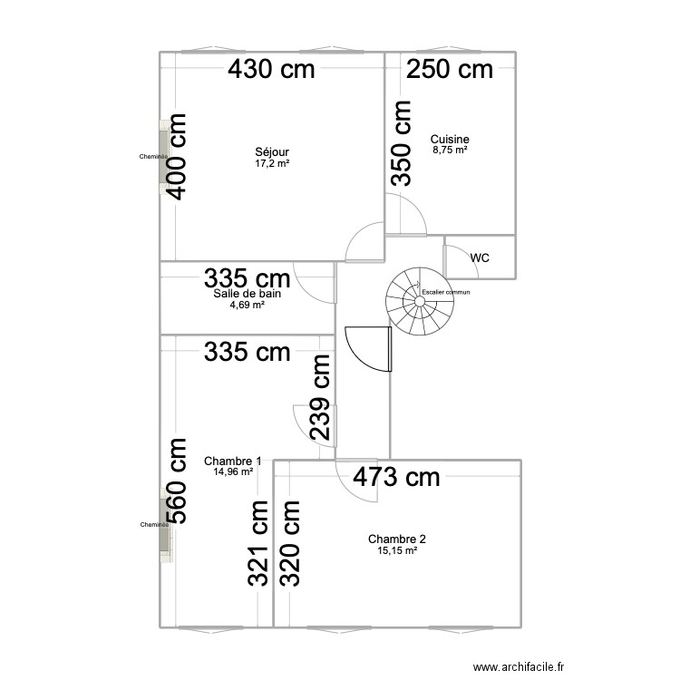 Imagination maman. Plan de 6 pièces et 62 m2