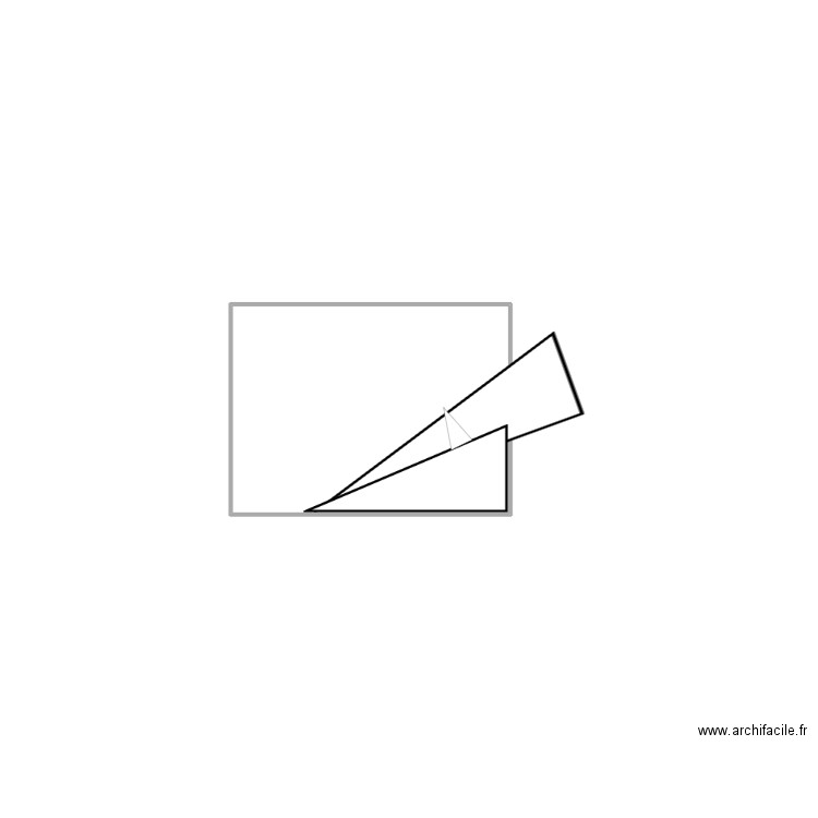 escalier. Plan de 1 pièce et 1 m2