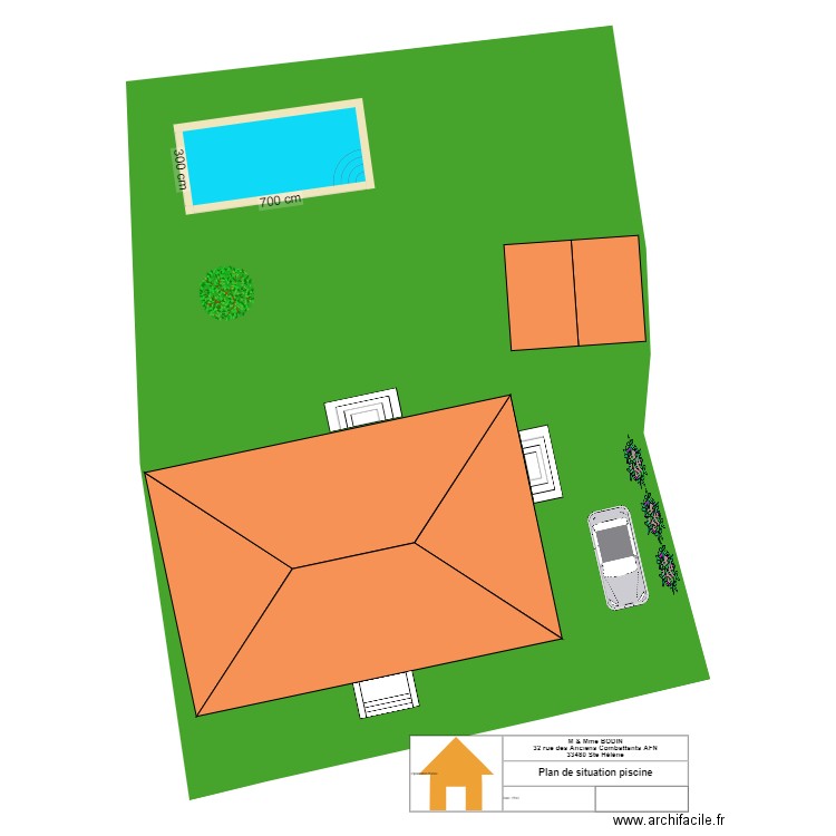 piscine. Plan de 0 pièce et 0 m2