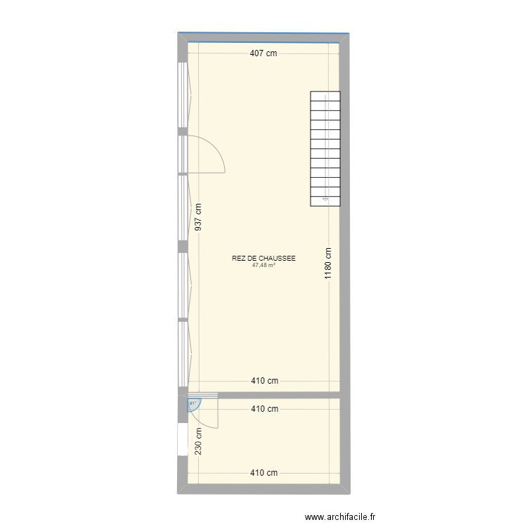 ERROUVILLE . Plan de 1 pièce et 47 m2