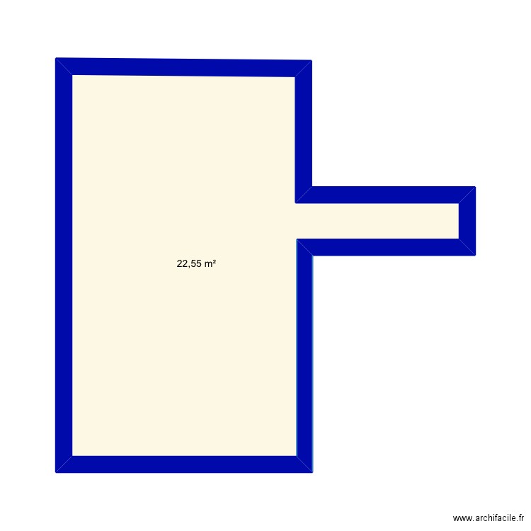 Casa . Plan de 1 pièce et 23 m2