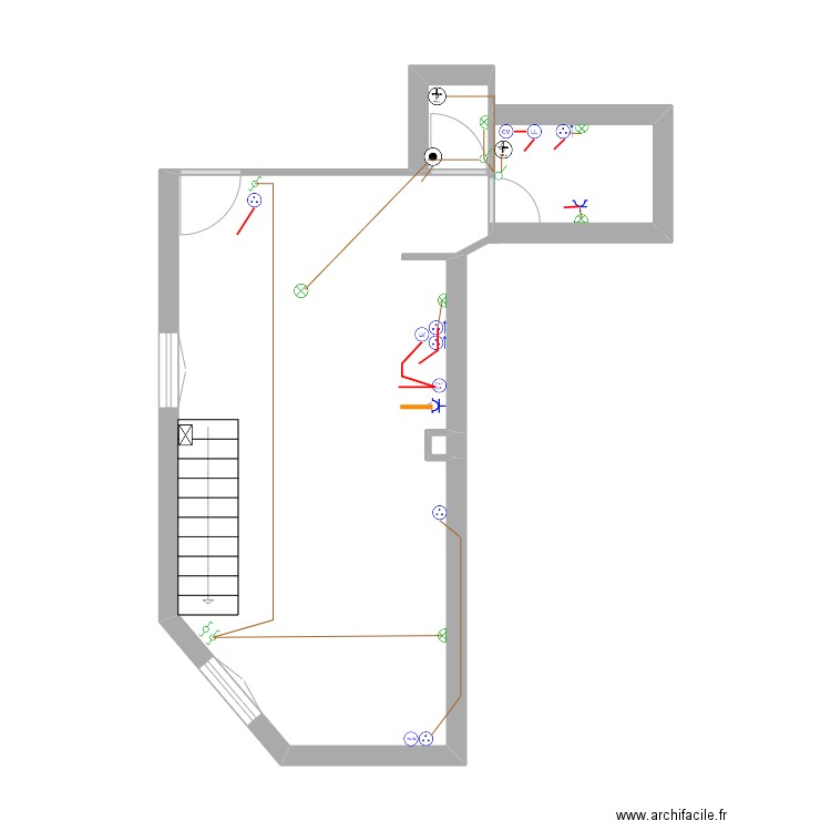 Appartement Le Bourguet. Plan de 5 pièces et 46 m2