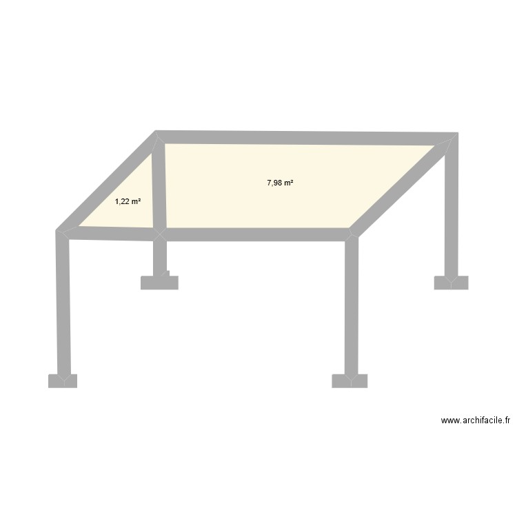 PAS. Plan de 2 pièces et 9 m2