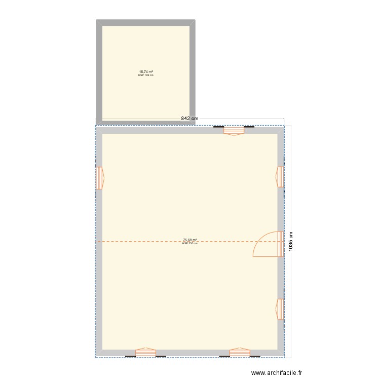 BOILLON MICHEL 1. Plan de 2 pièces et 92 m2