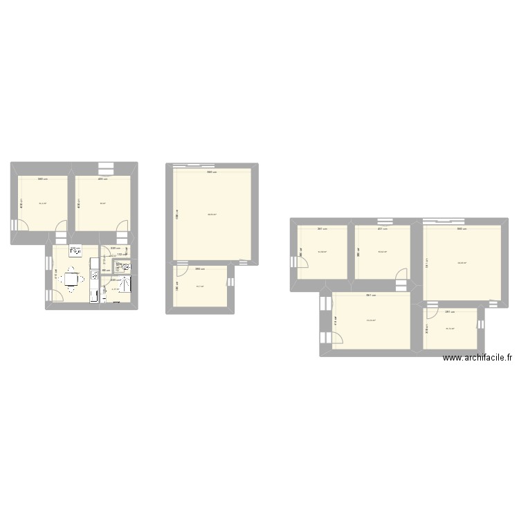 Nieul 2. Plan de 13 pièces et 196 m2