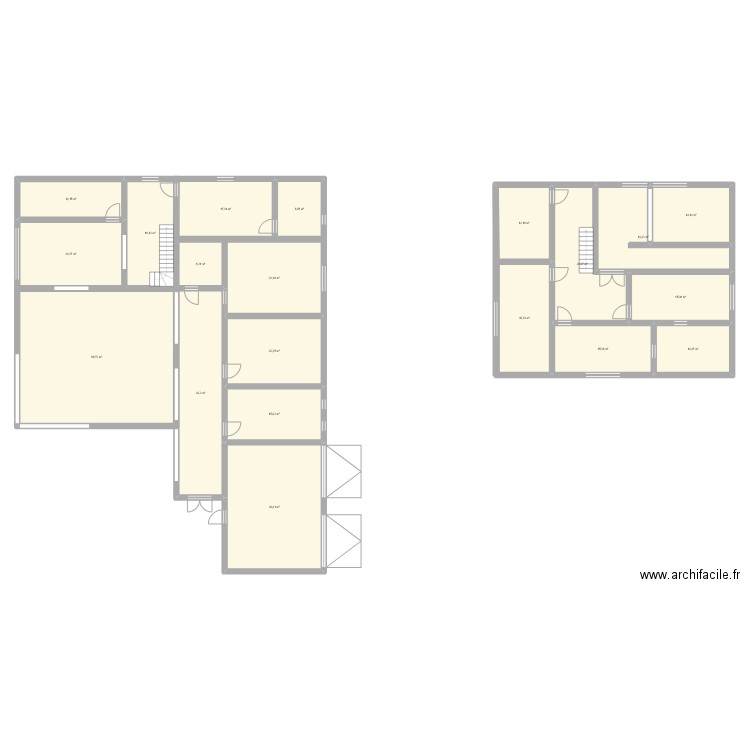 maison. Plan de 20 pièces et 401 m2