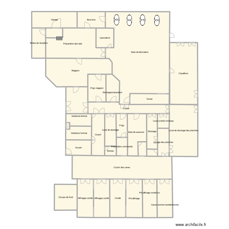 plan coop. Plan de 37 pièces et 196 m2