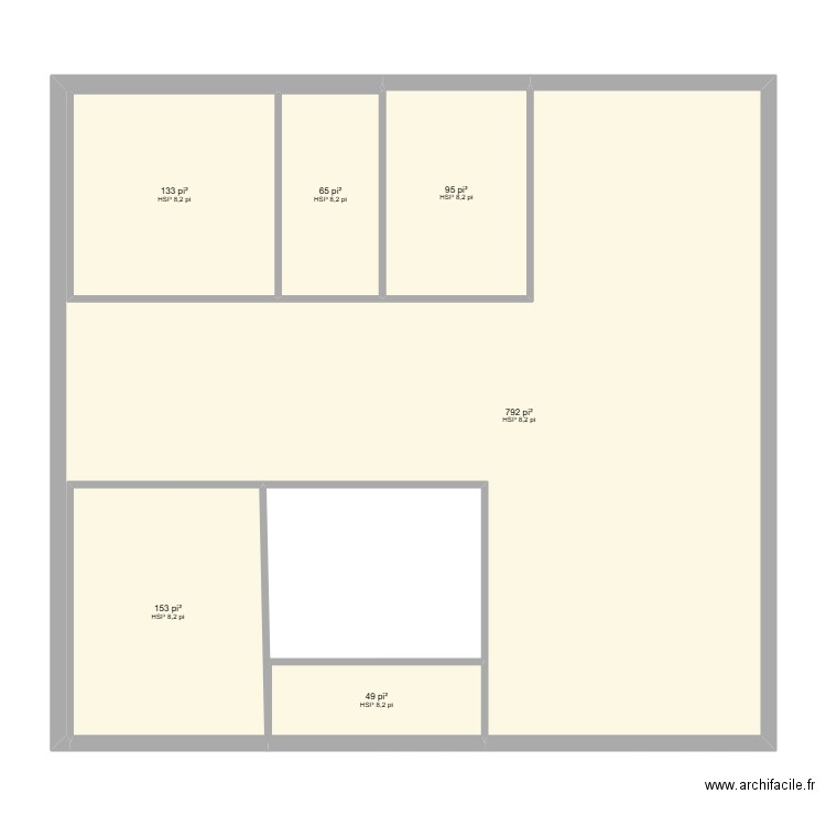 Bardo. Plan de 6 pièces et 120 m2