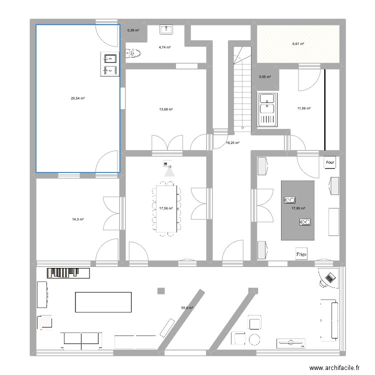 Maison d'activité. Plan de 12 pièces et 183 m2