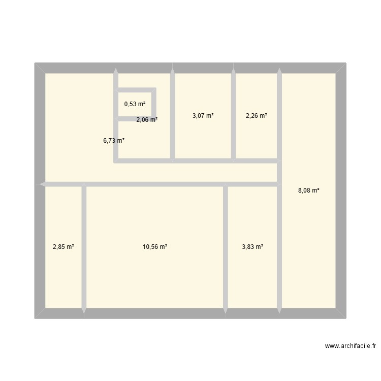 Samy Maiz. Plan de 9 pièces et 40 m2