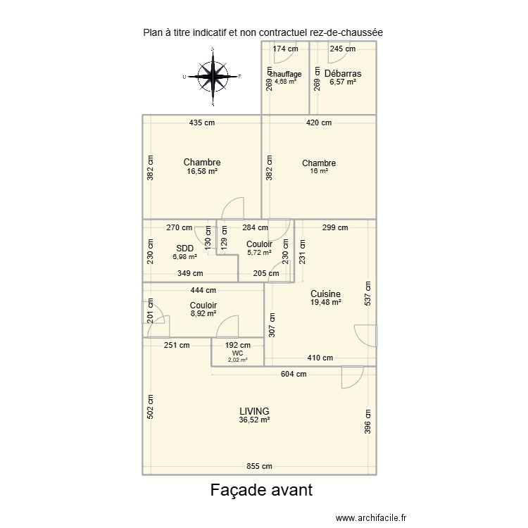 plasman . Plan de 10 pièces et 123 m2