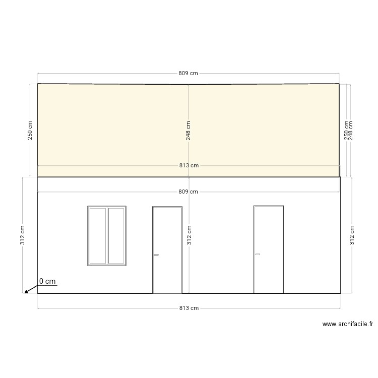 facade. Plan de 0 pièce et 0 m2