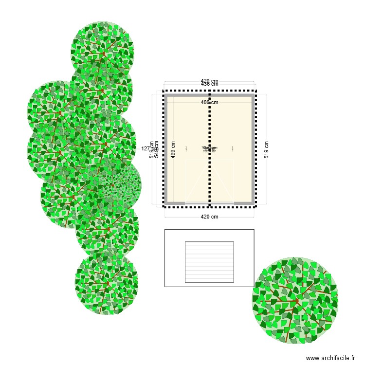 Plan de coupe. Plan de 1 pièce et 20 m2