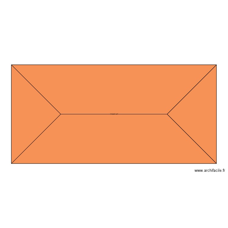 toiture. Plan de 1 pièce et 144 m2