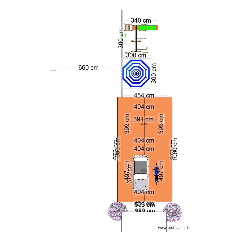 Garage Itxassou. Plan de 2 pièces et 36 m2