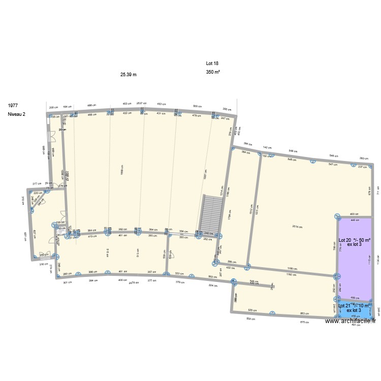 ACCUEIL 1990 niveau 1 phase 2. Plan de 8 pièces et 904 m2