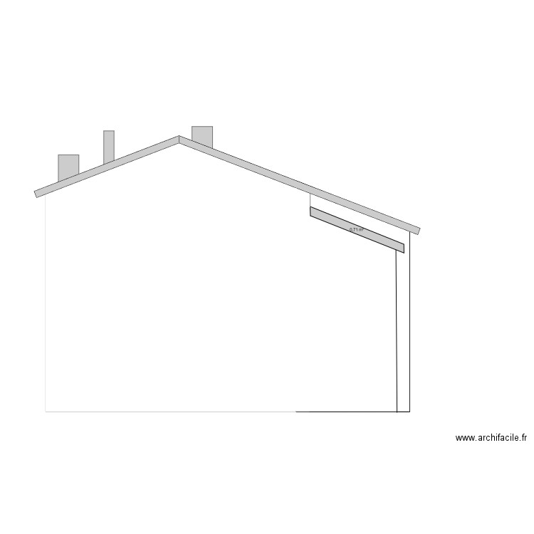 Facade ouest avant.. Plan de 0 pièce et 0 m2