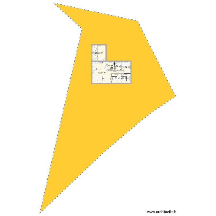 projet 5 garage nord. Plan de 8 pièces et 136 m2