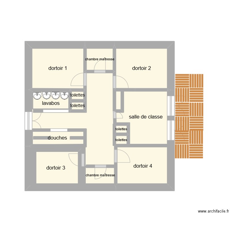 garchy. Plan de 14 pièces et 16 m2