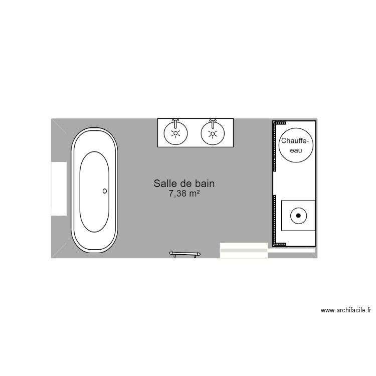 SB ANGE BAS. Plan de 1 pièce et 7 m2