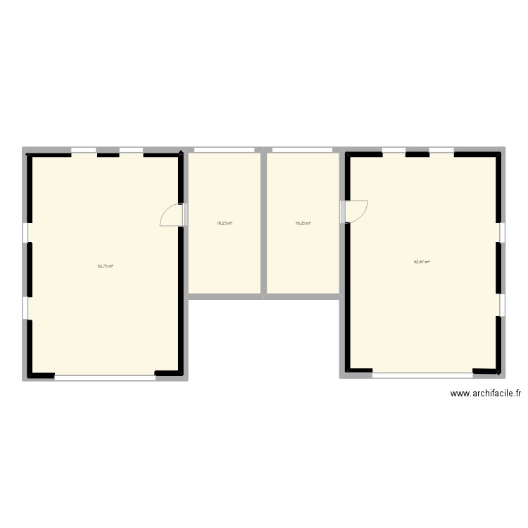 villas. Plan de 4 pièces et 138 m2