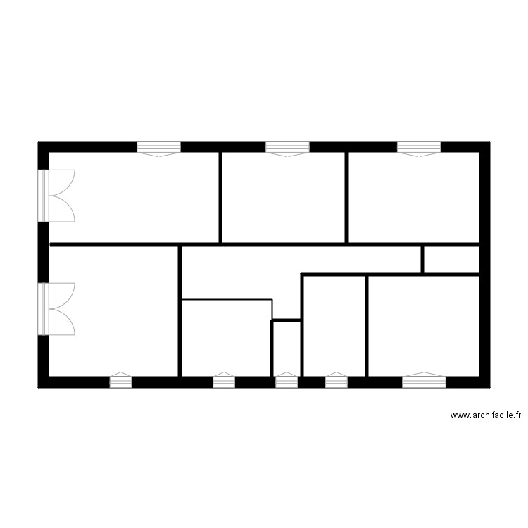 deleage2. Plan de 7 pièces et 50 m2