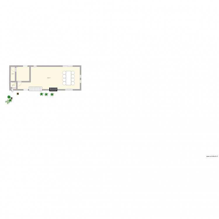 1er plan Tonnellerie pour essai. Plan de 3 pièces et 58 m2