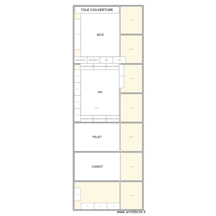 BATIMENT AR. Plan de 8 pièces et 386 m2