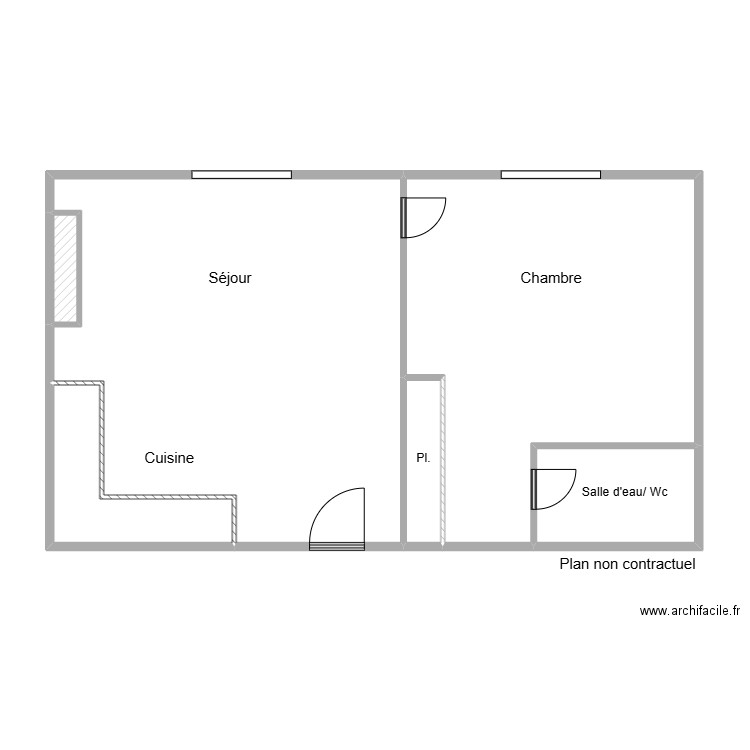 27m² Nollet. Plan de 6 pièces et 92 m2