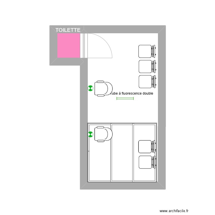 JESSY. Plan de 1 pièce et 1 m2