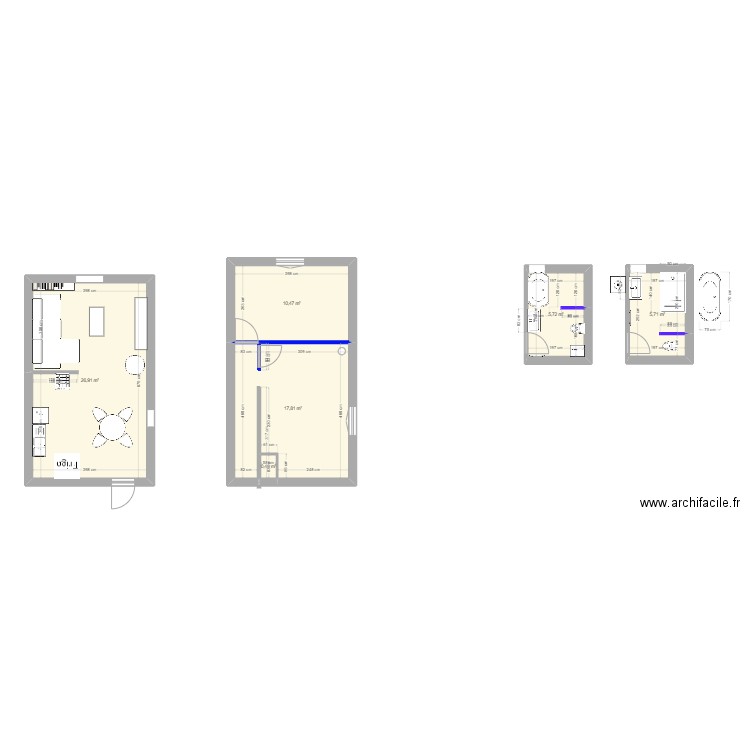 Chanturgue_V2. Plan de 6 pièces et 67 m2