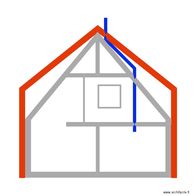 plan de coupe. Plan de 4 pièces et 33 m2