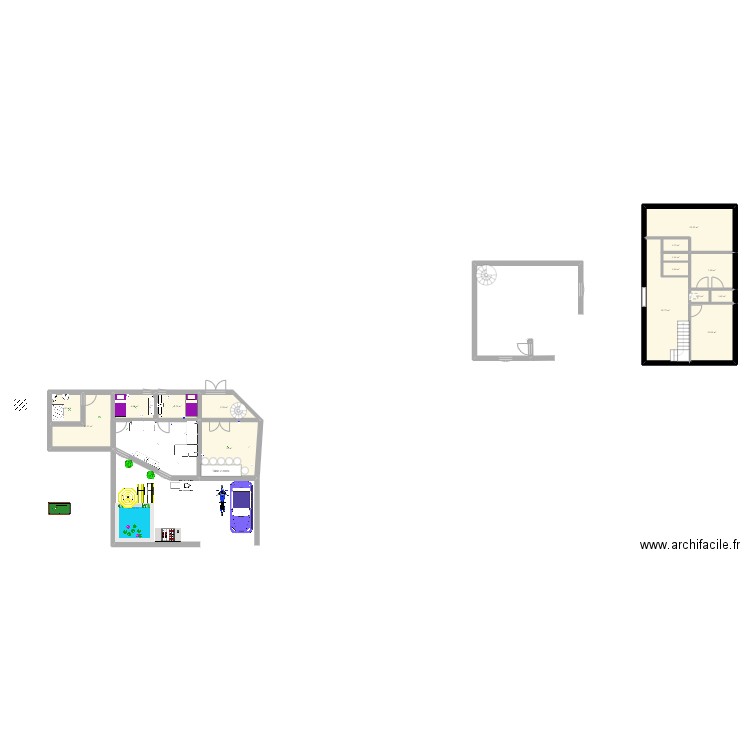 efeza. Plan de 15 pièces et 107 m2