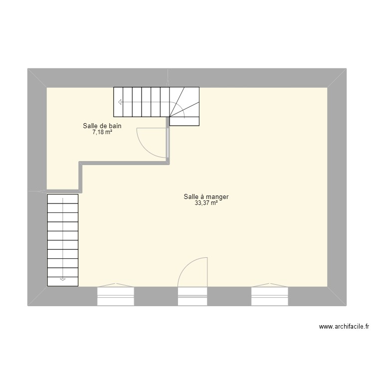 Lafarge. Plan de 2 pièces et 41 m2