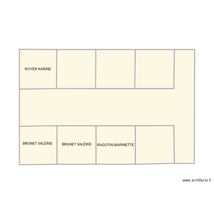 P¨LAN TENTE LANDRY. Plan de 9 pièces et 53 m2