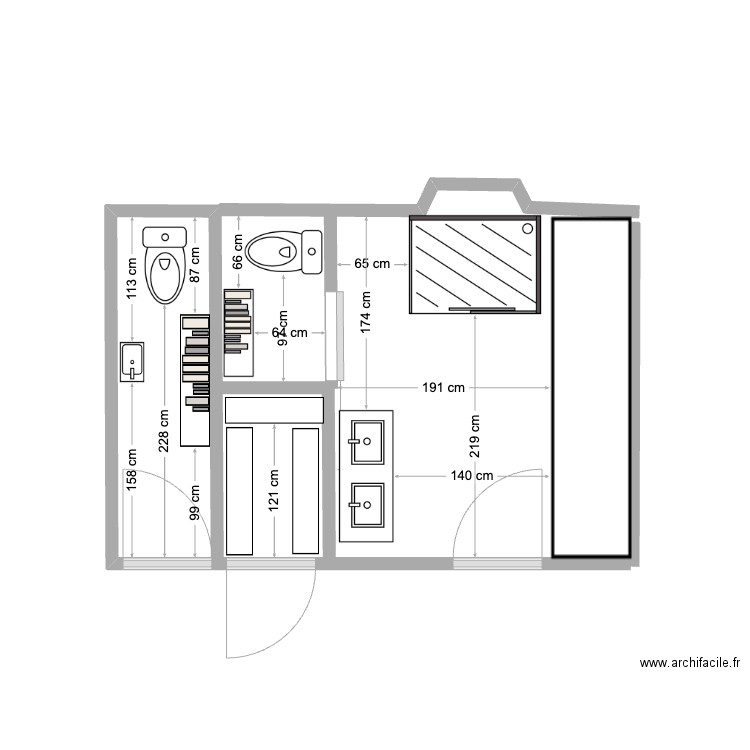 sdb rdc. Plan de 0 pièce et 0 m2