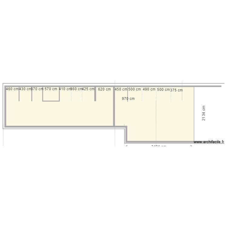 Batiment les Paroirs. Plan de 2 pièces et 1042 m2