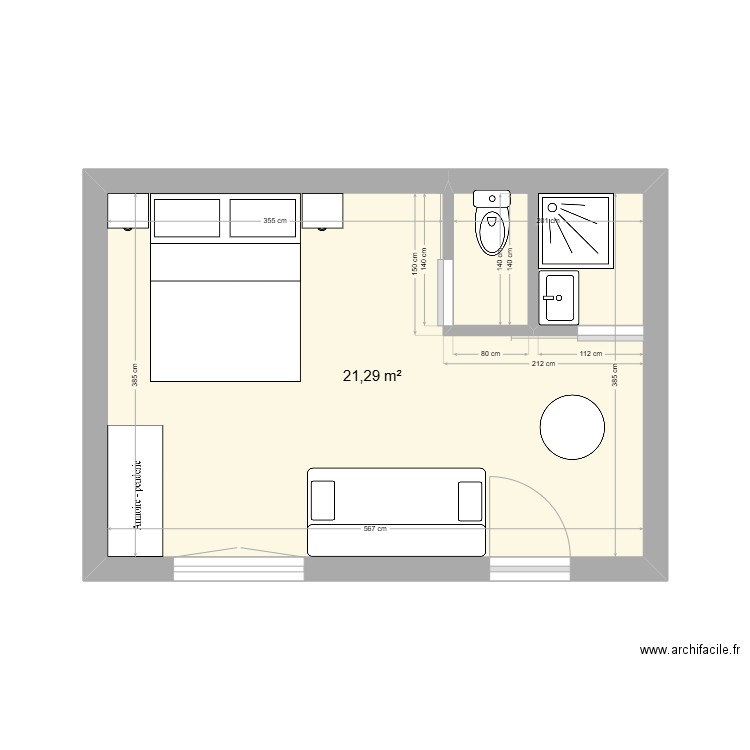 Garage5X6. Plan de 1 pièce et 21 m2