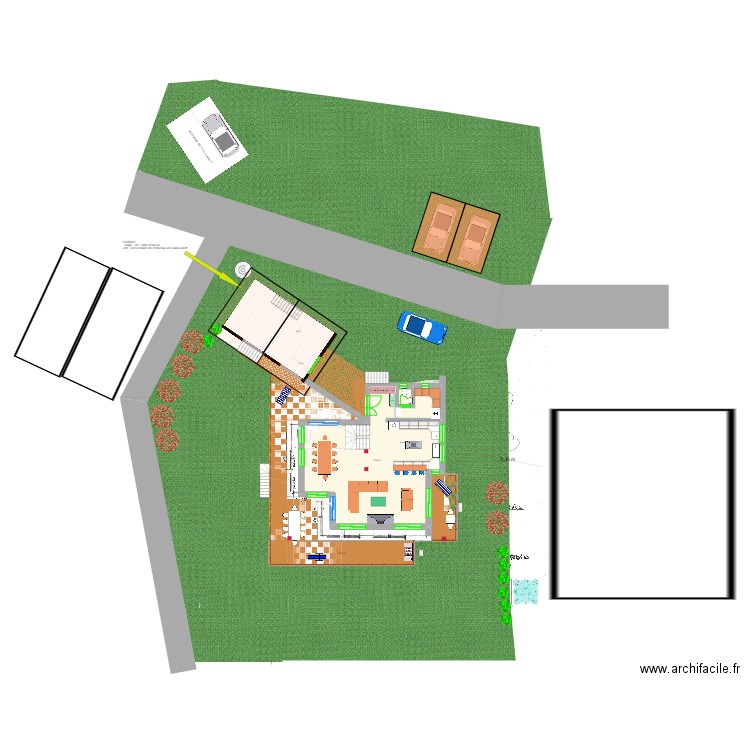 reduit RC SAMOENS esc CENTRE. Plan de 4 pièces et 132 m2