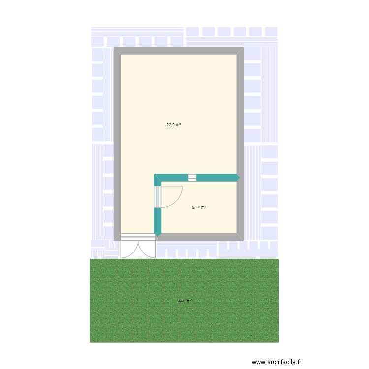 SALLE DE RADIOGRAPHIE DU CME  ZUENULA. Plan de 2 pièces et 29 m2