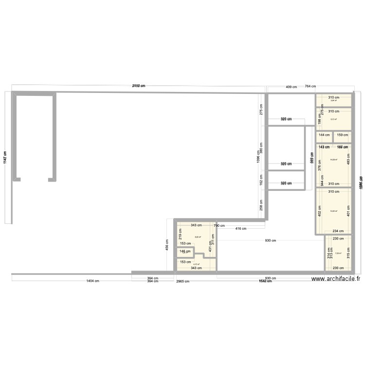 PLAN MARSILLY 7. Plan de 8 pièces et 58 m2