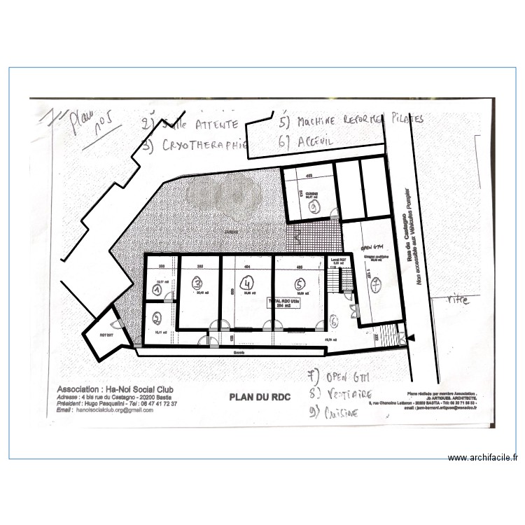 Mantinum. Plan de 1 pièce et 35 m2