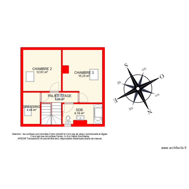 BI 24450 - . Plan de 23 pièces et 176 m2