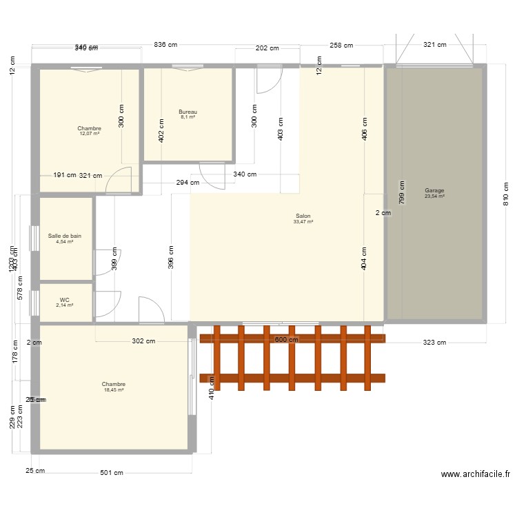 maison neuve plain pied. Plan de 7 pièces et 102 m2